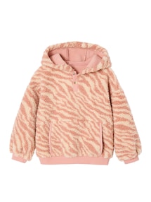 Mädchen Kapuzenpullover aus Teddyfleece