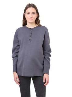 Pullover für Schwangerschaft und Stillzeit mit Knopfleiste Oeko-Tex