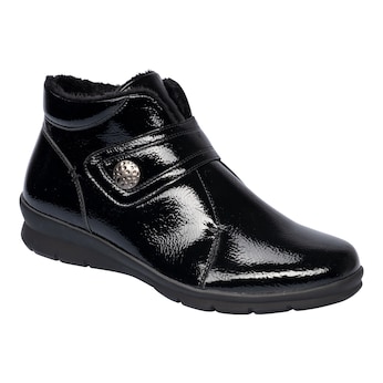 Lack-Klettstiefelette "Karla"
