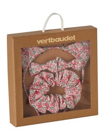 4-teiliges Haaraccessoires-Set mit Blumenmuster, Geschenkbox