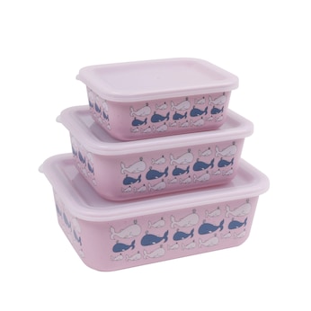 AWAVE Aufbewahrungsbox rPET 400/730/1.300 ml Set 3-teilig | Rosa