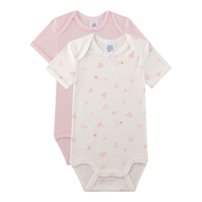 2er-Pack Bodys kurzarm Blumen