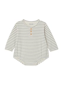 Baby Body mit Henley-Ausschnitt langarm