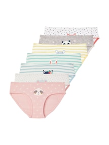 7er-Pack Mädchen Slips mit Tiermotiven