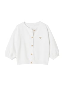 Baby Cardigan mit Herzstickerei BASIC