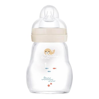 Babyflasche Feel Good matt, Glas, 170 ml, ab 0M
