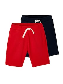 2er-Pack Jungen Sweat-Shorts BASIC, Bundweite verstellbar