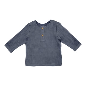 Musselin-Shirt langarm