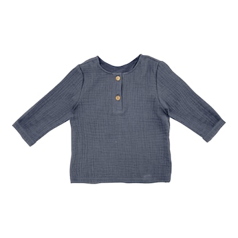 Musselin-Shirt langarm