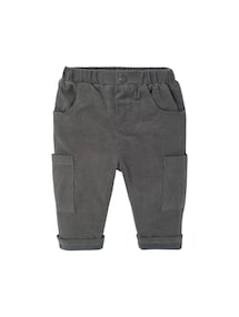 Gefütterte Baby Cordhose im Cargo-Stil, Dehnbund