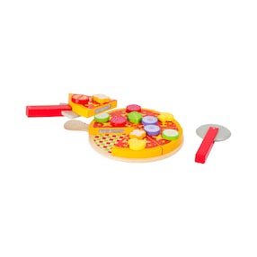 Schneide Pizza-Set aus Holz