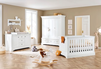 Kinderzimmer-Set „Emilia” extrabreit groß inkl. Wandregal, 4-tlg.
