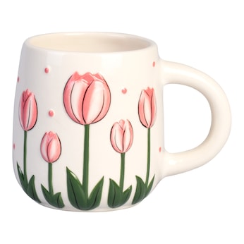 Koffiemok “3D-tulpen”, 480 ml