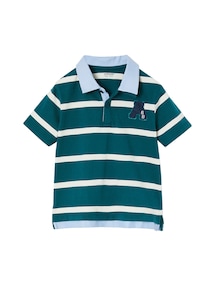 Jungen Poloshirt mit doppeltem Kragen und Recycling-Baumwolle