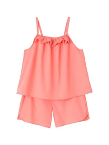 Luftiger Mädchen Sommer-Schlafanzug mit Stickereien
