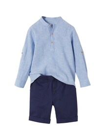 Festliches Jungen-Set: Hemd & Shorts