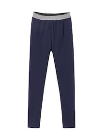 Mädchen Leggings, Bund in Metallic-Optik BASIC