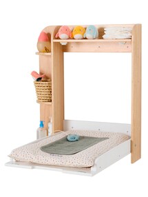 Wandwickeltisch mit Stauraum, klappbar für Babyzimmer
