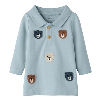 Poloshirt langarm Bären