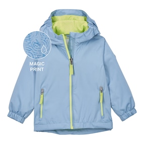 Regenjacke mit Kapuze und Mitwachsfunktion Magic Print