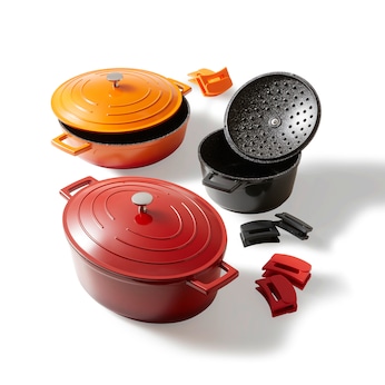 STONELINE Cocotte Bräter Set 3-teilig | mit Deckeln