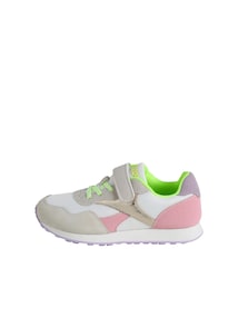 Mädchen Sneakers mit Klettverschluss und Schnürung, Neon-Details