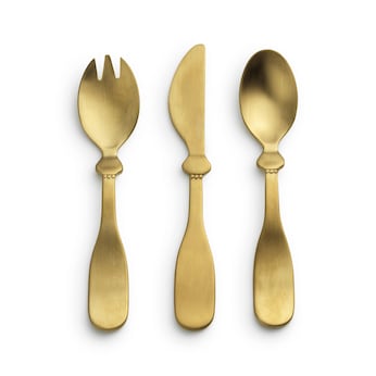 Besteck Set für Kinder - Gold