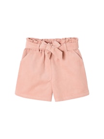Mädchen Shorts aus Samt im Paperbag-Stil