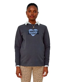 Umstands-Sweatshirt mit Herzmotiv