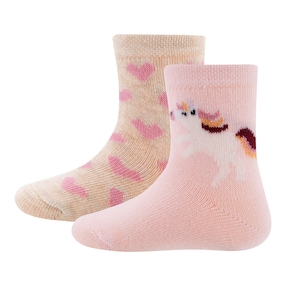 2er-Pack Socken Einhorn Herzen