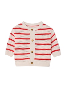 Baby Strickjacke mit Ajourmuster