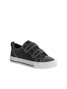 Kinder Stoff-Sneakers mit Klett und Anziehtrick, Vintage-Look