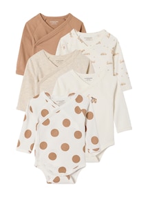 Bio-Kollektion: 5er-Pack Baby Schlupfbodys