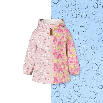Regenjacke mit Kapuze Regenbögen Farbwechsel