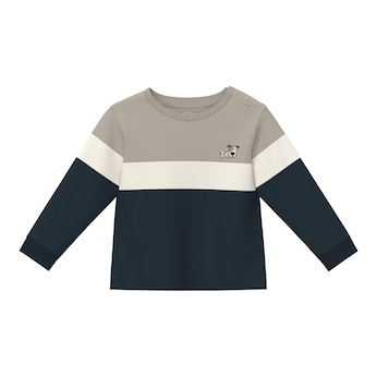 Shirt langarm Hund Colorblock