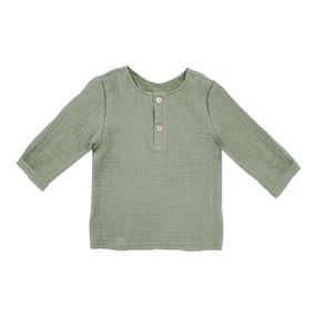 Musselin-Shirt langarm