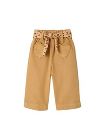 Weite Mädchen Baby Hose mit Dehnbund und Stoffgürtel