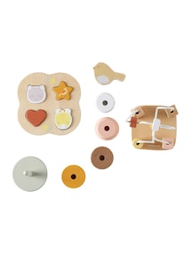 3-teiliges Baby Lernspielzeug-Set ROSA SAVANIA Holz FSC®