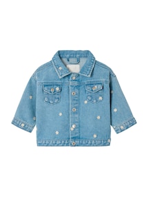 Baby Jeansjacke mit Gänseblümchen-Stickerei