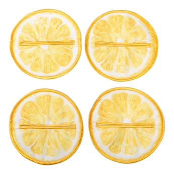 Glasuntersetzer „Zitrone“, 4 Stück