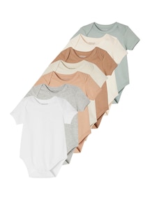 7er-Pack Baby Schlupfbodys BASICS