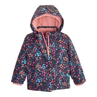 Winterjacke mit Kapuze Blumen