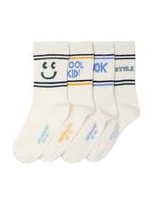 4er-Pack gerippte Jungen Sportsocken
