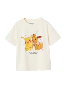 Kinder T-Shirt POKEMON mit Pikachu und Evoli