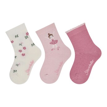 3er-Pack Socken Blumen Ballerina
