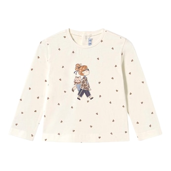Shirt langarm Mädchen Katze