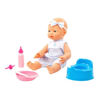 Puppe Fröhliches Baby 35cm mit Schnuller & Zubehör
