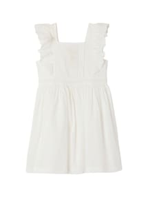 Mädchen Festkleid mit Volantärmeln und Spitzenbordüren, Kommunionkleid