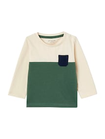 Baby Colorblock-Shirt aus Bio-Baumwolle