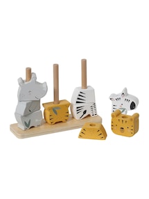 Baby Stapel-Spielzeug, Dschungeltiere, Holz FSC®